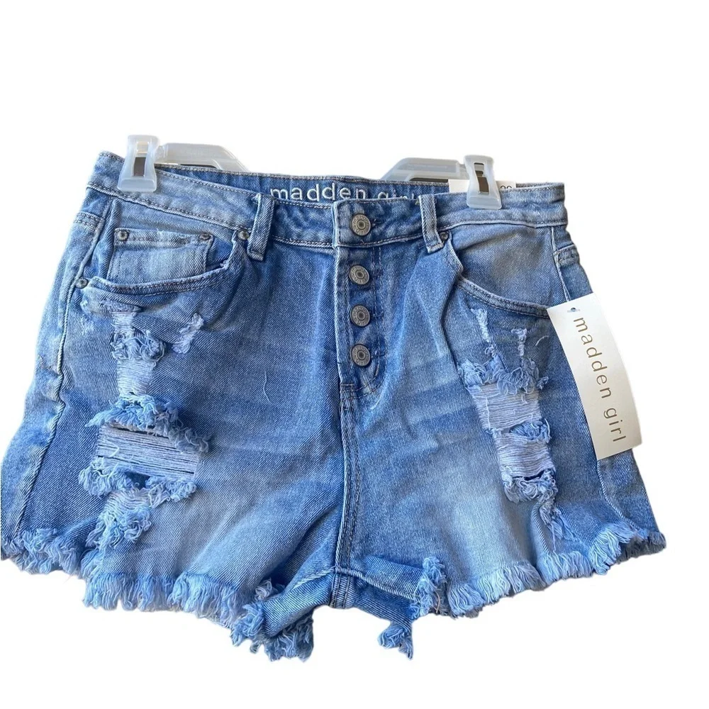 NWT Madden Girl Womens High Rise Vintage Mom Shorts - Picture 8 of 12